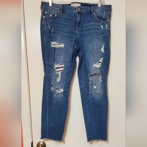 Torrid, boyfriend distressed crops